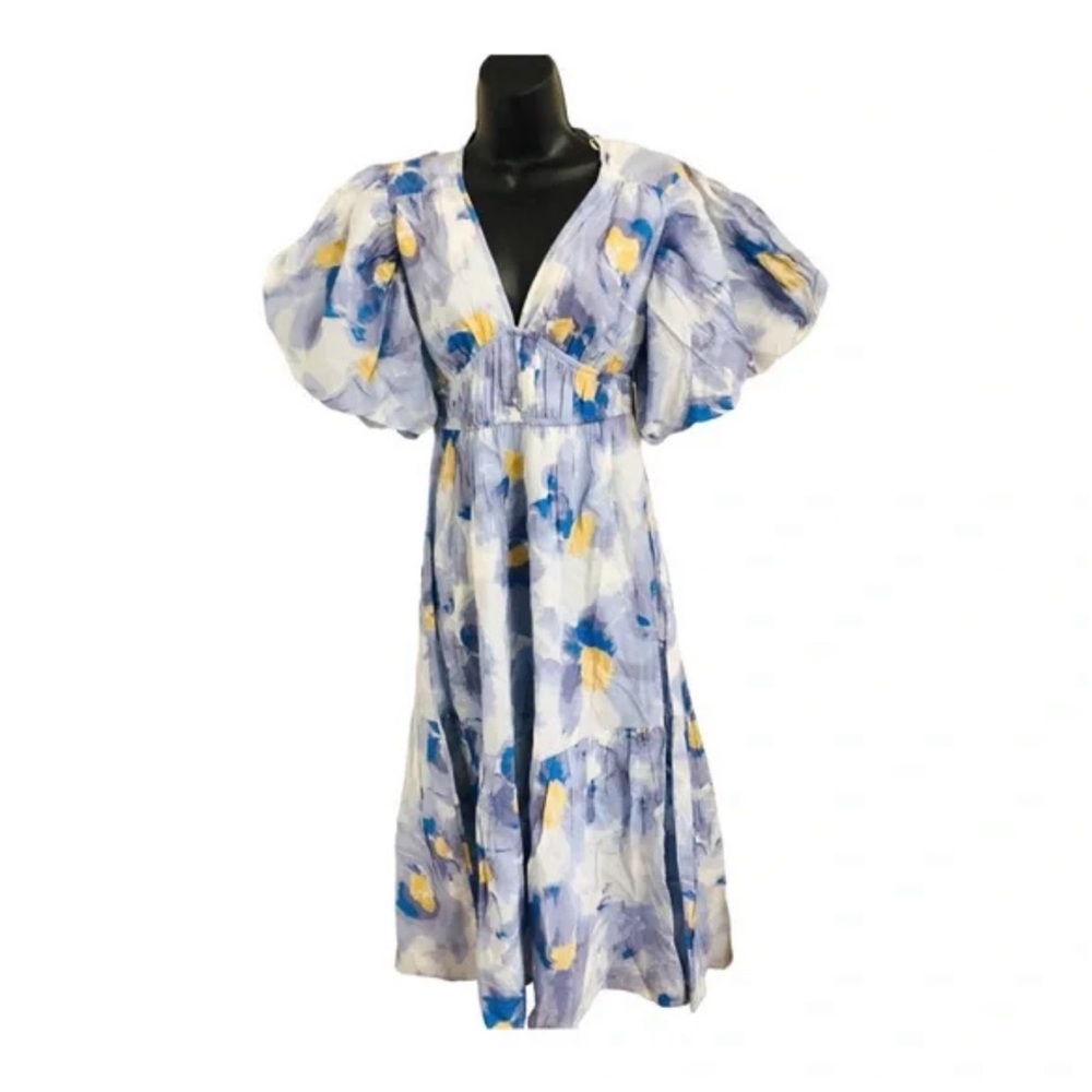 Jessica Simpson Blue and Yellow Floral Dress